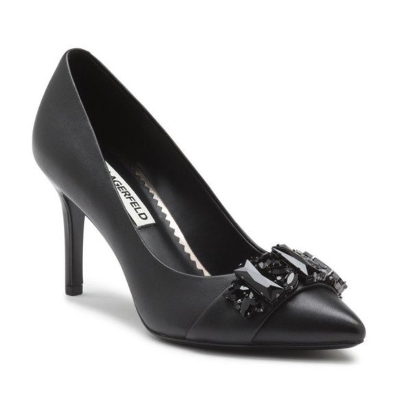 SOLD NWT Karl Lagerfeld Rada Embellished Pump - Picture 1 of 9